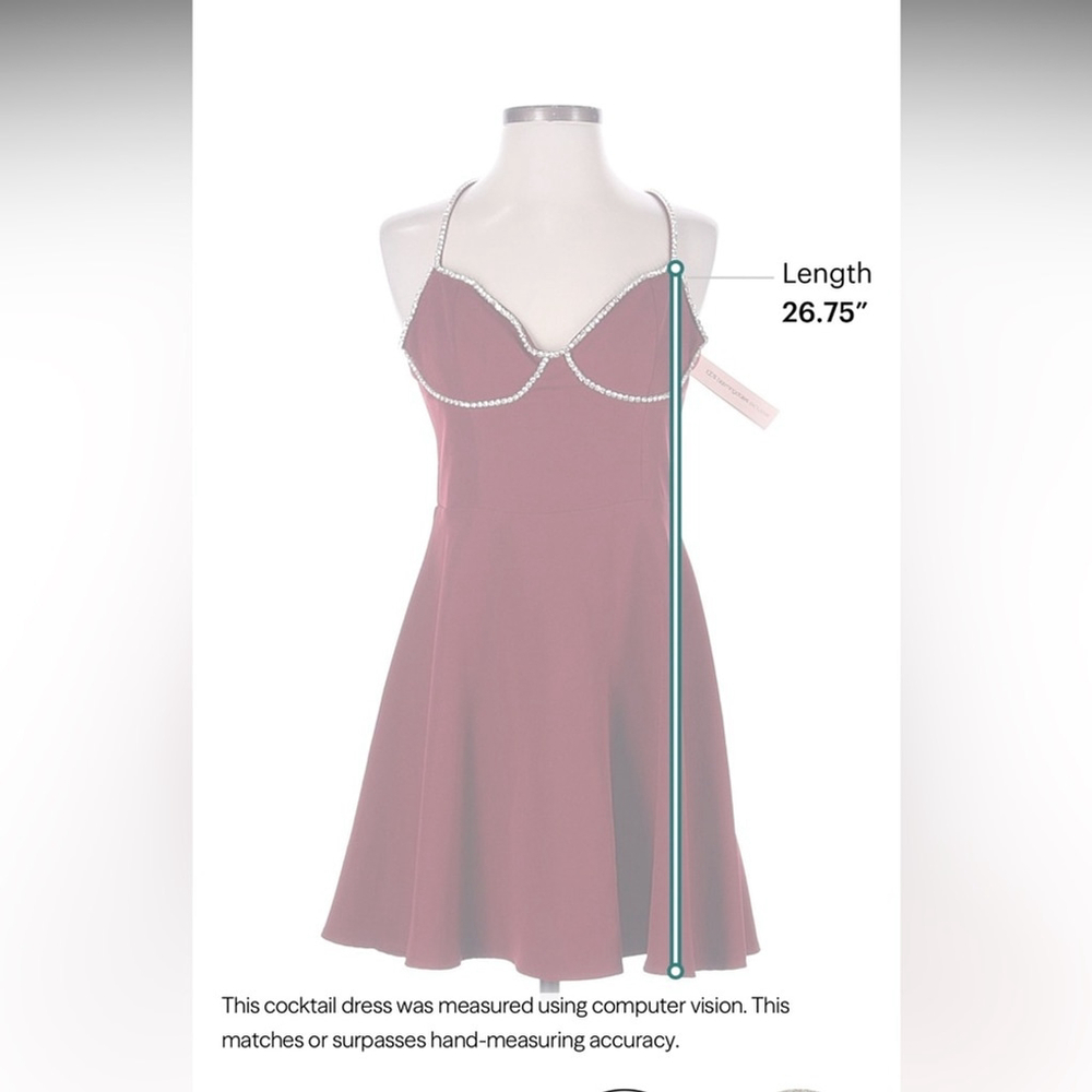 Crystal Trim Mini Dress ✨✨✨ - Picture 3 of 6